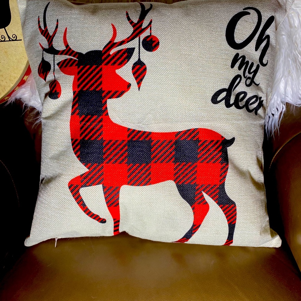 Christmas Pillow "Oh My Deer"